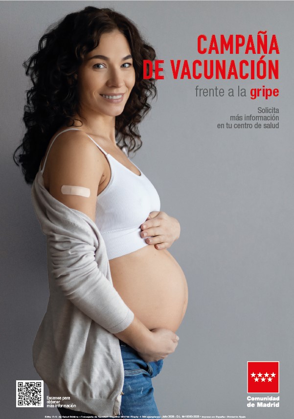 Portada de la publicación Campaña de vacunación frente a la gripe. Cartel dirigido a mujeres embarazadas