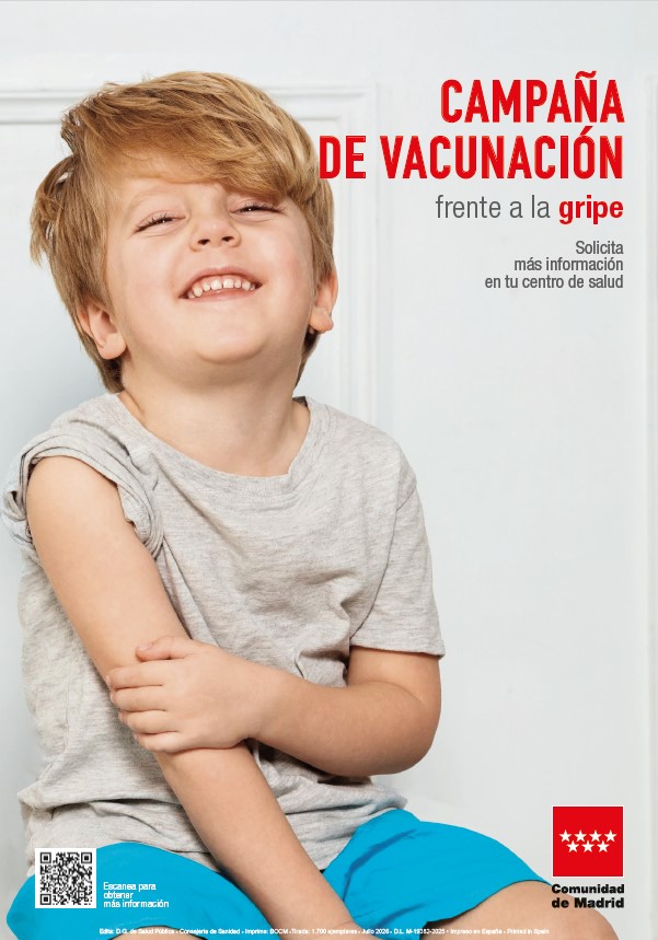 Portada de la publicación Campaña de vacunación frente a la gripe. Cartel dirigido a población Infantil