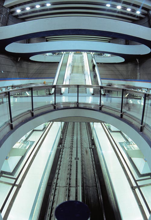 Futuristic metal shapes