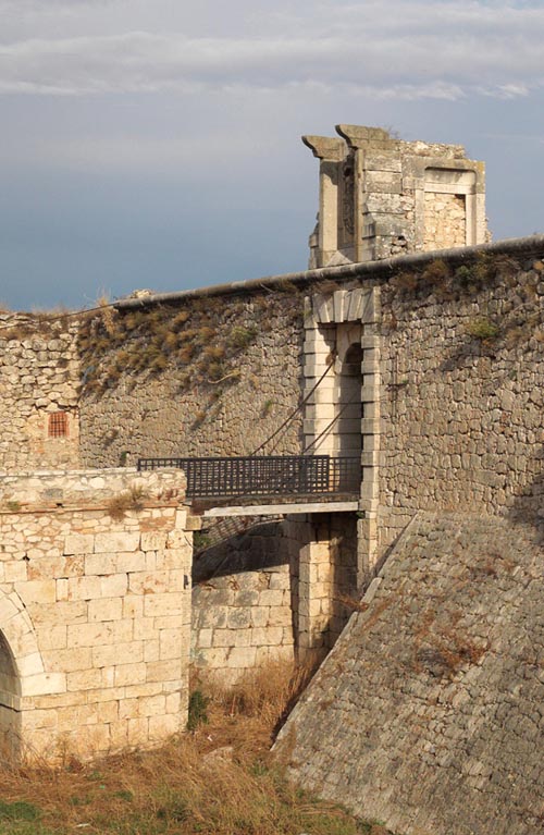 It has moat and drawbridge